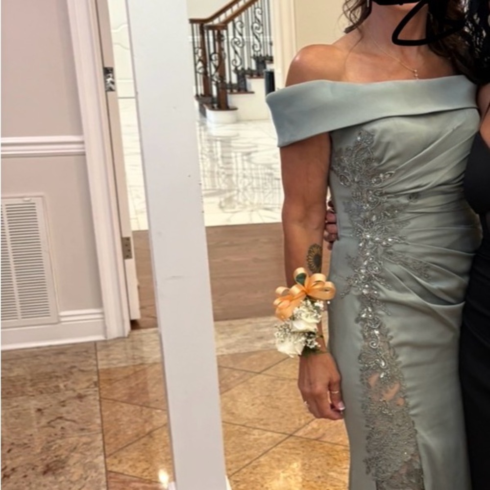 Elegant Off-Shoulder Gray Dress